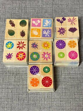NEW Hero Arts Stamp Set -Wooden-Mounted Stamps Lot Of 7 Sets New Old Stock